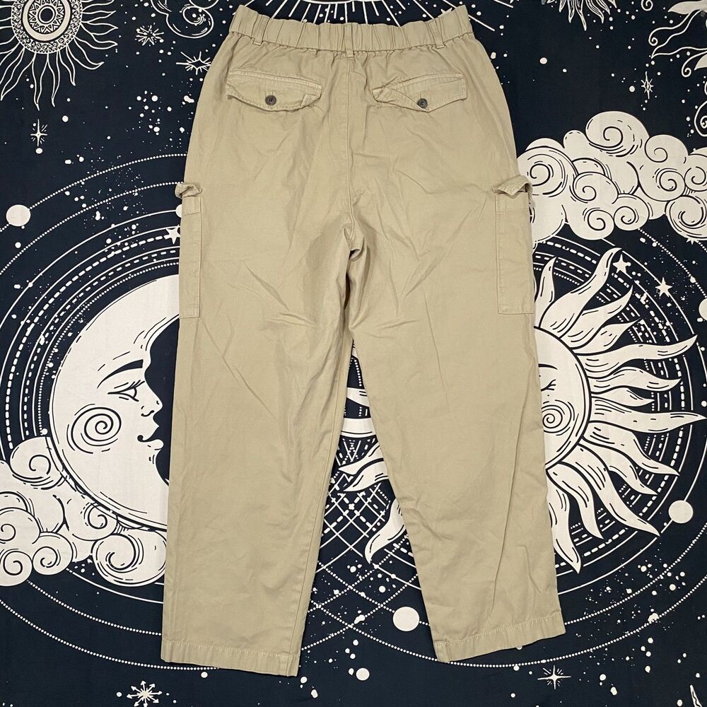 GAP Wide Leg Cargo Pants Womens Size 10 Khaki Loose Fit Utility Y2K Streetwear - Picture 3 of 6